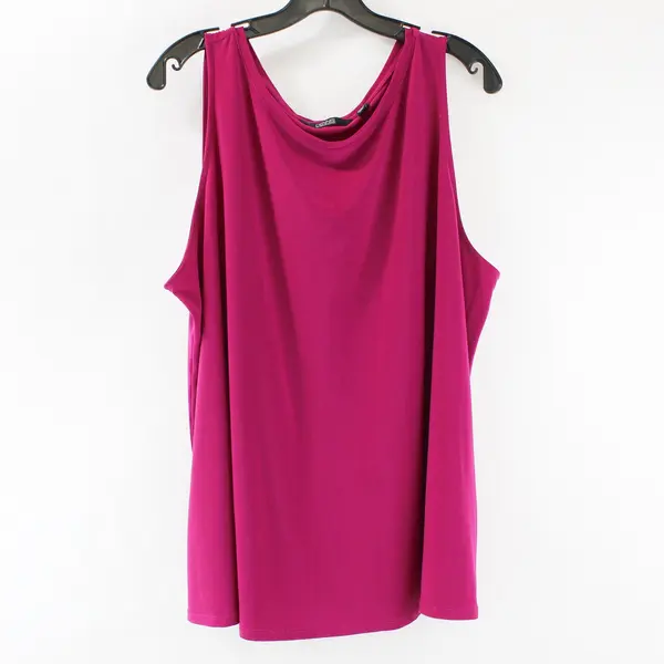 Dennis by Dennis Basso Magenta Sleeveless Blouse Top 2X Plus Size