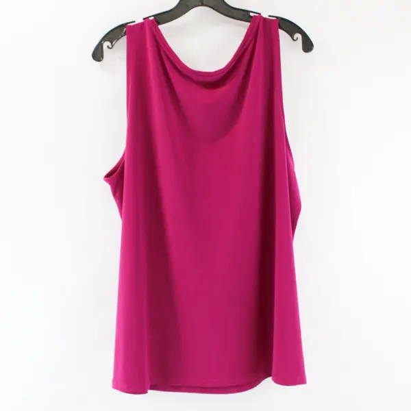 Dennis by Dennis Basso Magenta Sleeveless Blouse Top 2X Plus Size