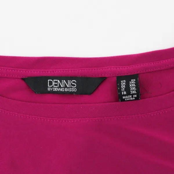 Dennis by Dennis Basso Magenta Sleeveless Blouse Top 2X Plus Size