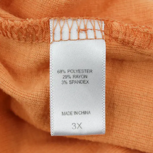 Muk Luks Women's 3X Orange Ribbed Short Sleeve Poly Blend T-Shirt