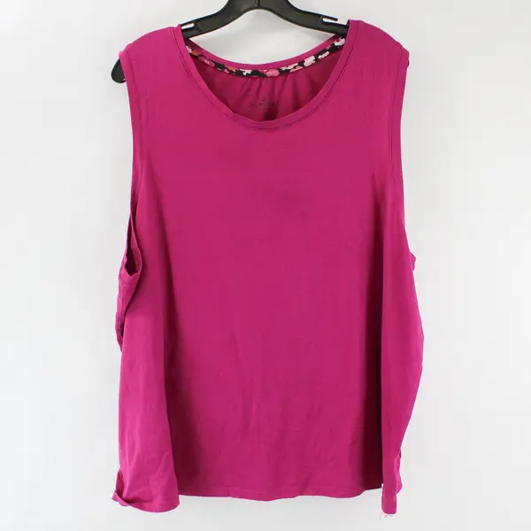 Cuddl Duds Solid Magenta Color Sleeveless Activewear Tank Top Women's Size 2X