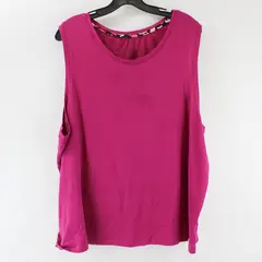 Cuddl Duds Solid Magenta Color Sleeveless Activewear Tank Top Women's Size 2X