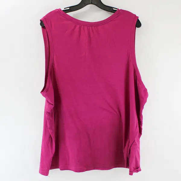 Cuddl Duds Solid Magenta Color Sleeveless Activewear Tank Top Women's Size 2X