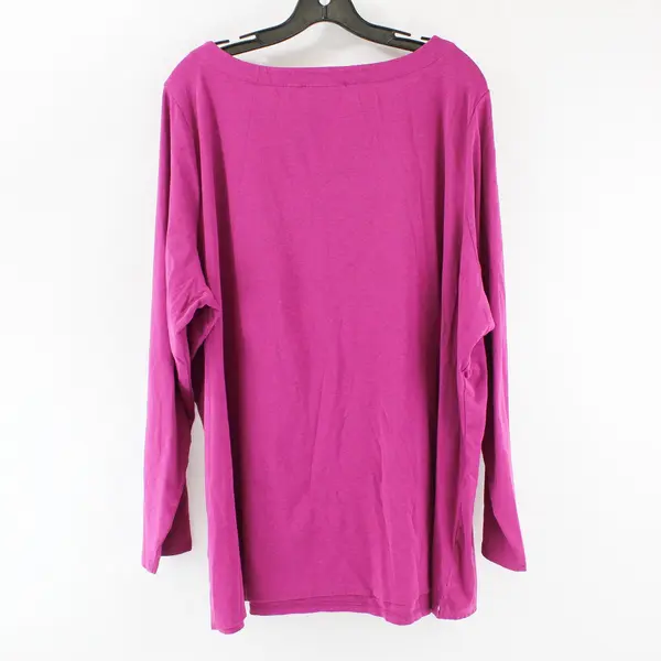 Belle By Kim Gravel Magenta Long-Sleeved Shirt Women's 3X