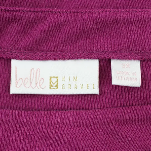 Belle By Kim Gravel Magenta Long-Sleeved Shirt Women's 3X