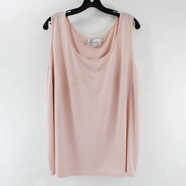 Linea by Louis Dell'Olio Pink Sleeveless Tank Top Shell Women’s Size 3X