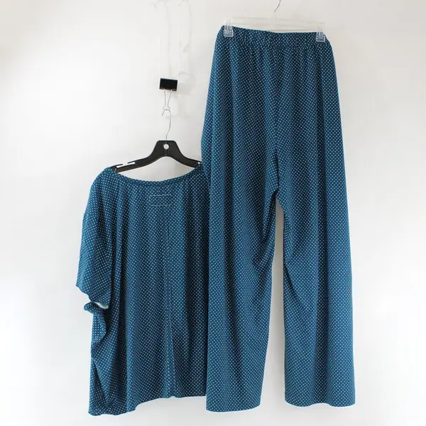 Ocean Pacific Women's Short Sleeve Sleepwear Pajama Set 3X Teal