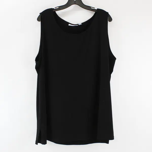Susan Graver Lightweight Sleeveless Top Black 2X