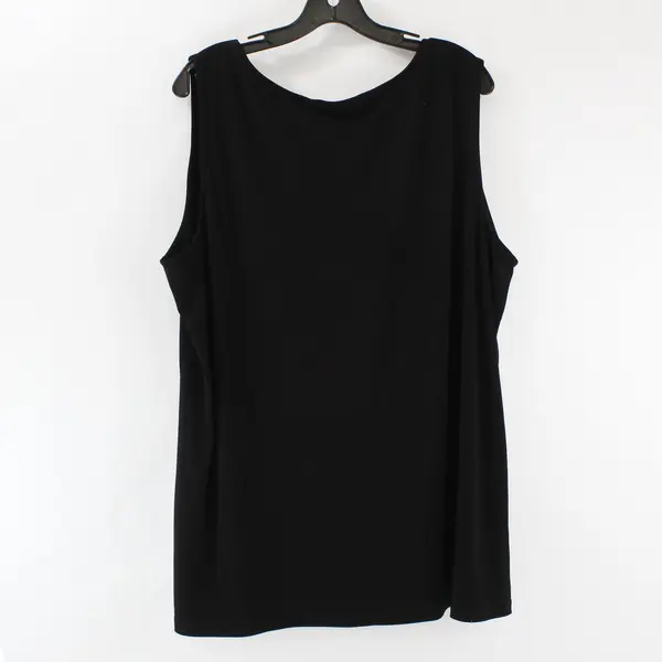 Susan Graver Lightweight Sleeveless Top Black 2X