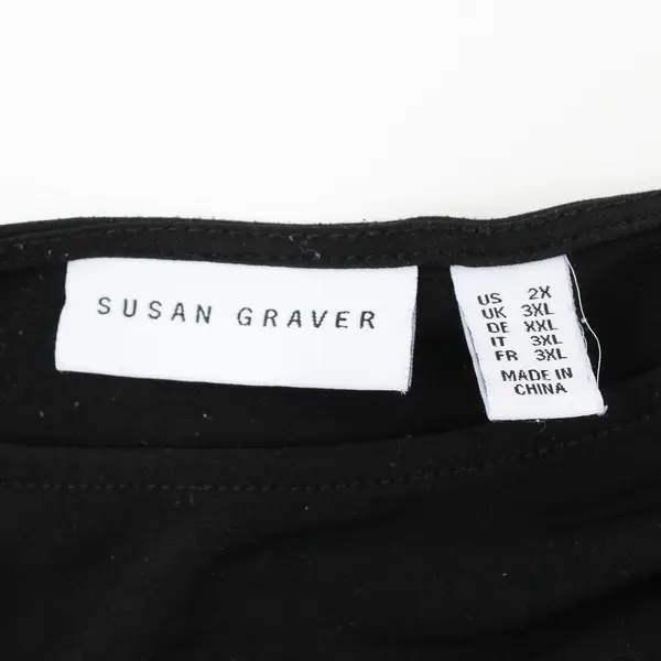 Susan Graver Lightweight Sleeveless Top Black 2X