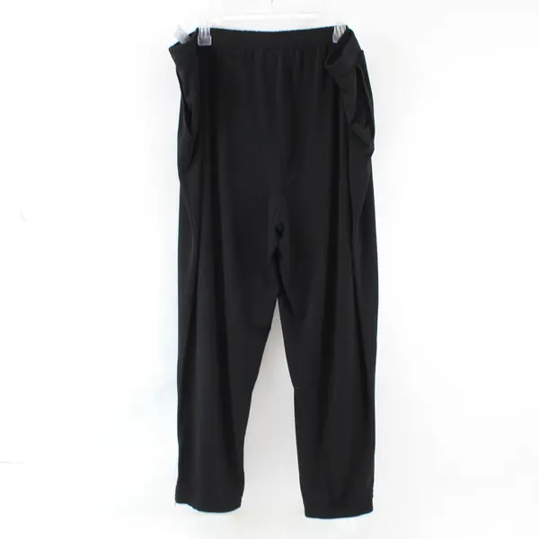 Susan Graver Casual Pants Black 2X Gold Zipper Ankle