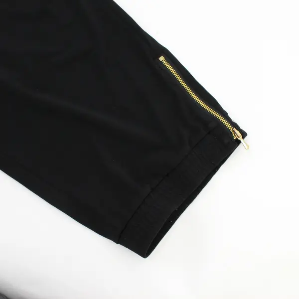 Susan Graver Casual Pants Black 2X Gold Zipper Ankle