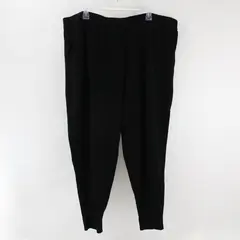 Marla Wynne Black Buttery Soft Tapered Leg Dress Pants Sz 2X Stretch