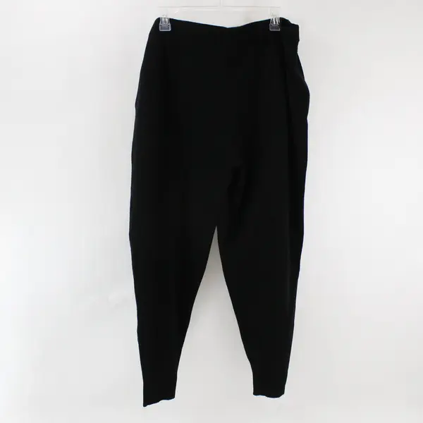Marla Wynne Black Buttery Soft Tapered Leg Dress Pants Sz 2X Stretch