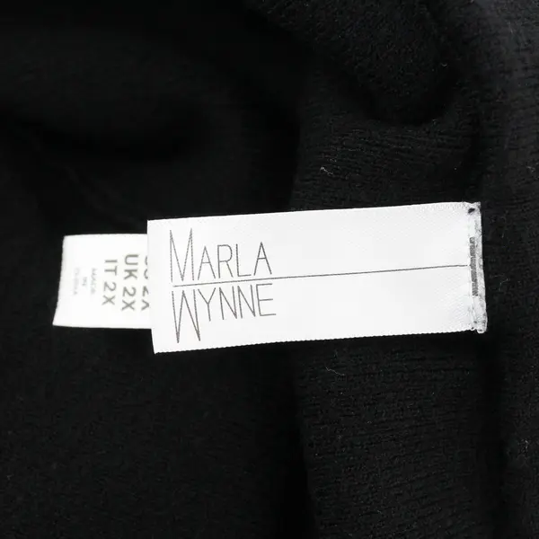 Marla Wynne Black Buttery Soft Tapered Leg Dress Pants Sz 2X Stretch