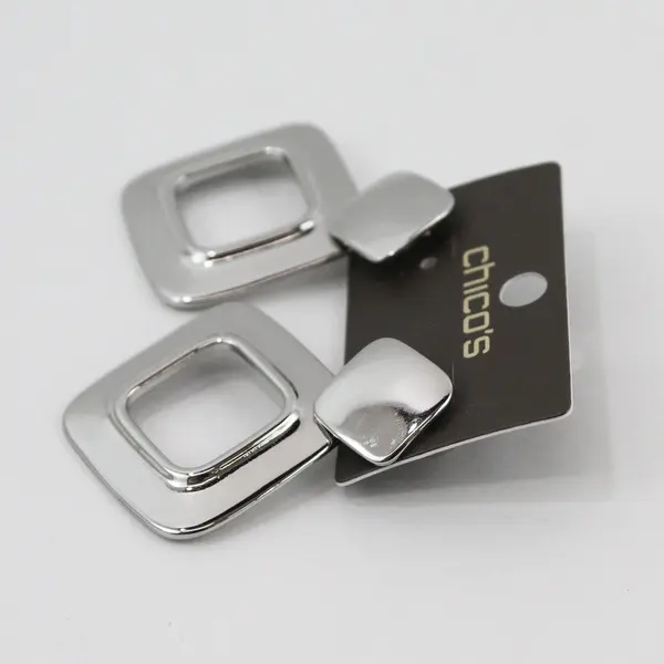 Chico's Retro Silver-Tone Piper Drop Earrings