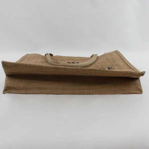 Aster Raine Natural Burlap Jute Tote Bag Beige Reusable Shopping Bag