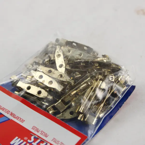 NWT Vintage Westrim Crafts 1" Pin Back Plaque Affixer Pins - Gold 60pcs