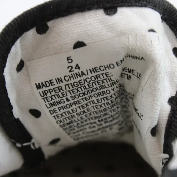 Old Navy Black/White Polka Dot Canvas Low Top Sneaker Lace Up Women's Sz 5