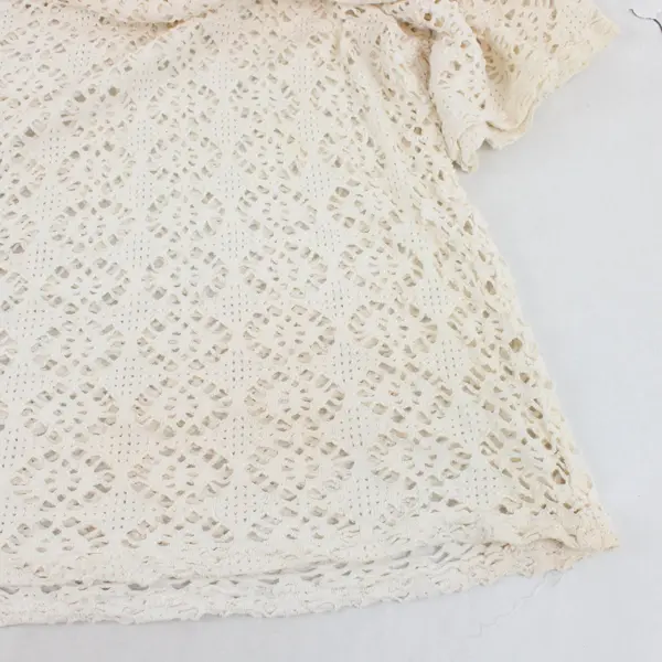 Unbranded Bohemian Style Cover Up Top Cream Knit One Size 
