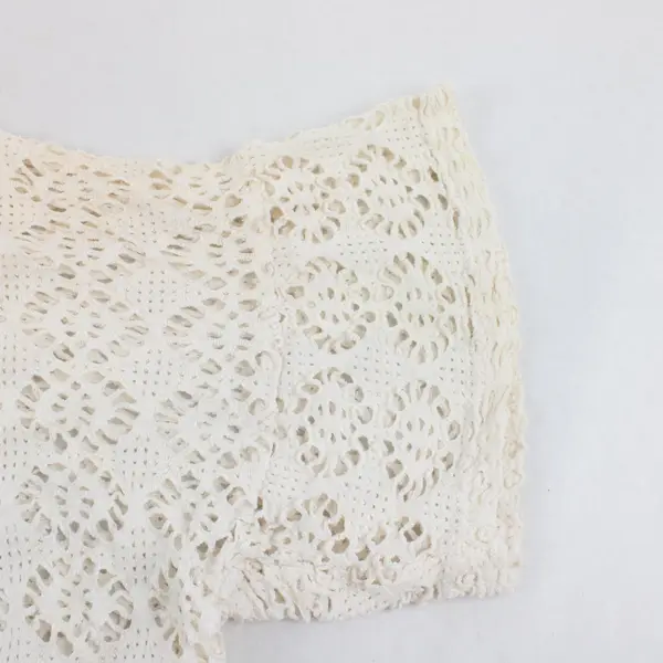 Unbranded Bohemian Style Cover Up Top Cream Knit One Size 