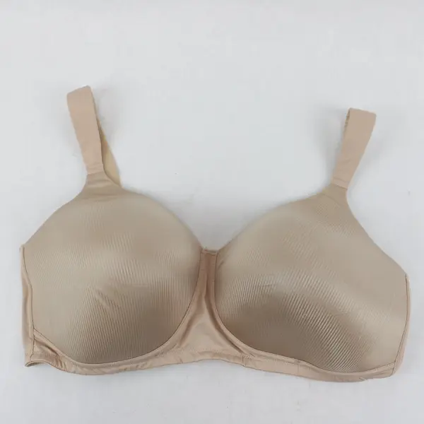 Playtex 40DD No Underwire T-Shirt Bra Beige Nude Striped P04707