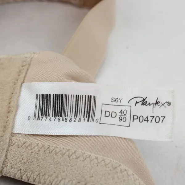 Playtex 40DD No Underwire T-Shirt Bra Beige Nude Striped P04707