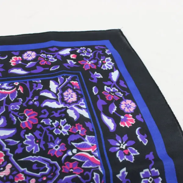Lot of 2 Women's Sheer Chiffon Scarves Purple Solid Sarah Coventry Floral