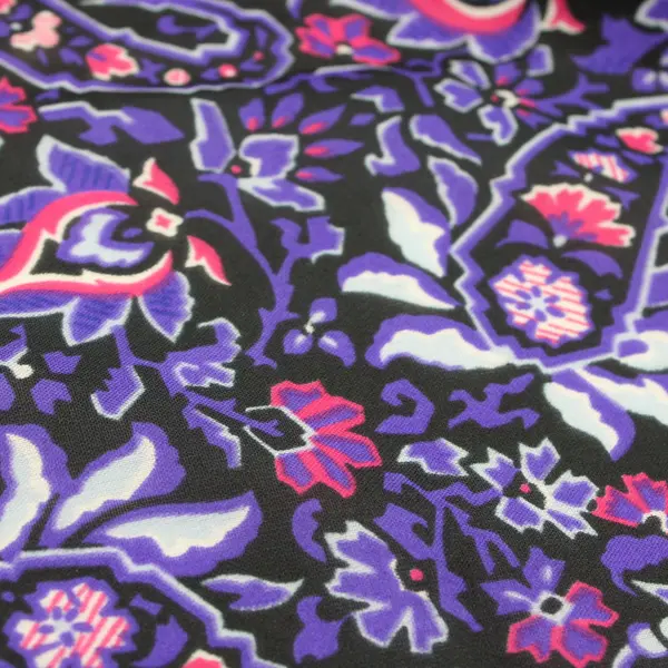 Lot of 2 Women's Sheer Chiffon Scarves Purple Solid Sarah Coventry Floral