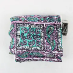 Styled By Dimensions Vintage Purple Teal Paisley Scarf  37.5''x 36.5''