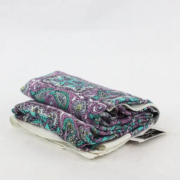 Styled By Dimensions Vintage Purple Teal Paisley Scarf  37.5''x 36.5''