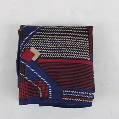 Echo Womens Rectangle Scarf Navy Red Beige White Geometric Plaid
