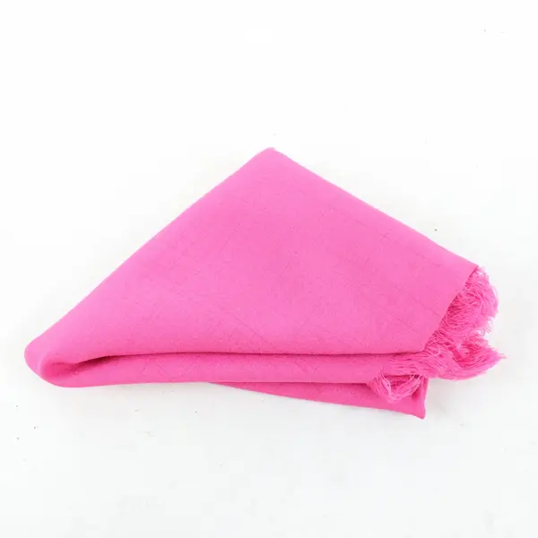 Pink Triangle Fringe Scarf Shawl Wrap Lightweight 65.25in