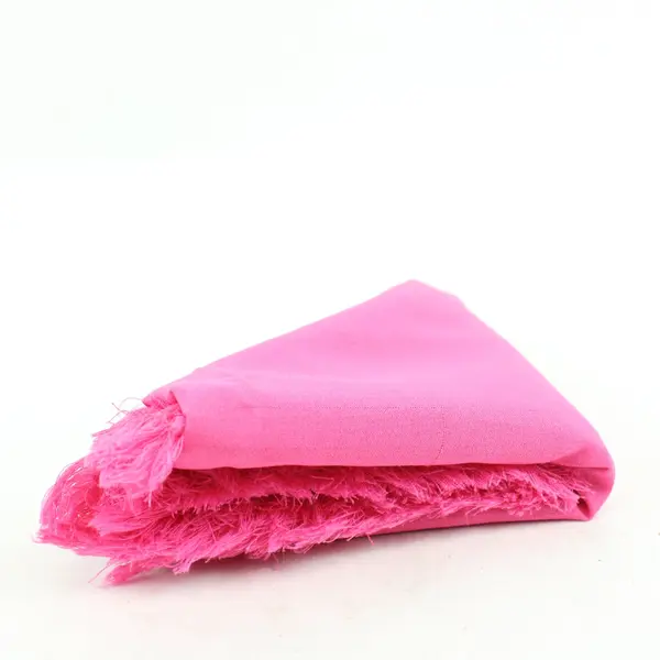 Pink Triangle Fringe Scarf Shawl Wrap Lightweight 65.25in