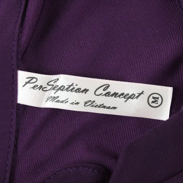 PerSeption Concept Women's Purple Blouse Size M Short Sleeve 4-Button