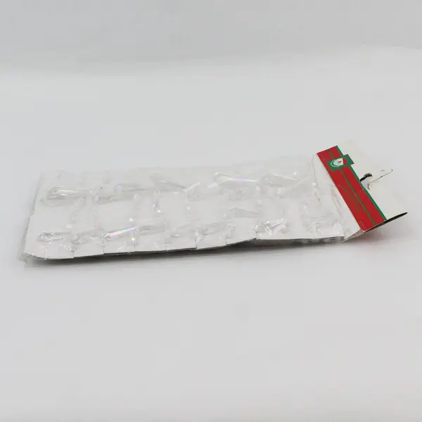 NOS Vintage Santa's World Holiday Trim Iridescent Plastic Crystal Garland