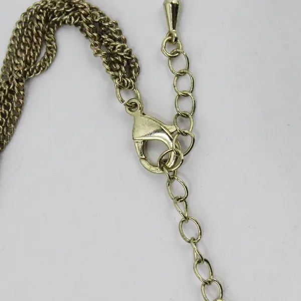 Vintage Gold-Tone Segmented Bib Necklace 18"