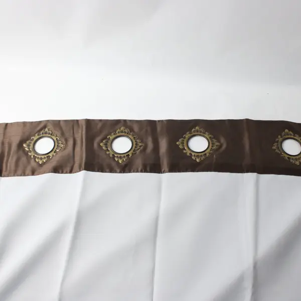 Lot of 6 Royal Velvet Brown Grommet Room Darkening Double Layer Curtains 88x48