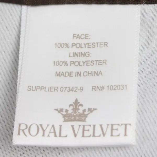 Lot of 6 Royal Velvet Brown Grommet Room Darkening Double Layer Curtains 88x48