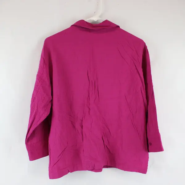 White Stag Women's Small Pink Button-Up Long Sleeve Shirt Vintage