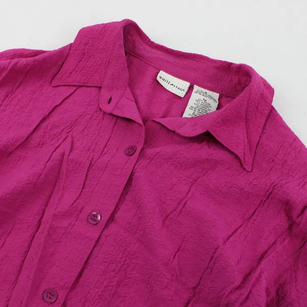White Stag Women's Small Pink Button-Up Long Sleeve Shirt Vintage