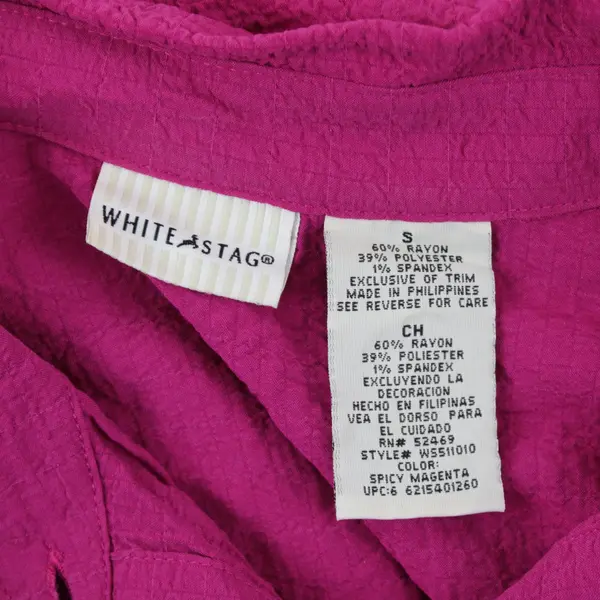 White Stag Women's Small Pink Button-Up Long Sleeve Shirt Vintage