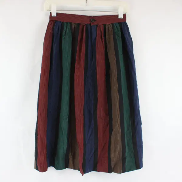 Vintage Jones New York Striped Flowy Skirt Womens Sz 8