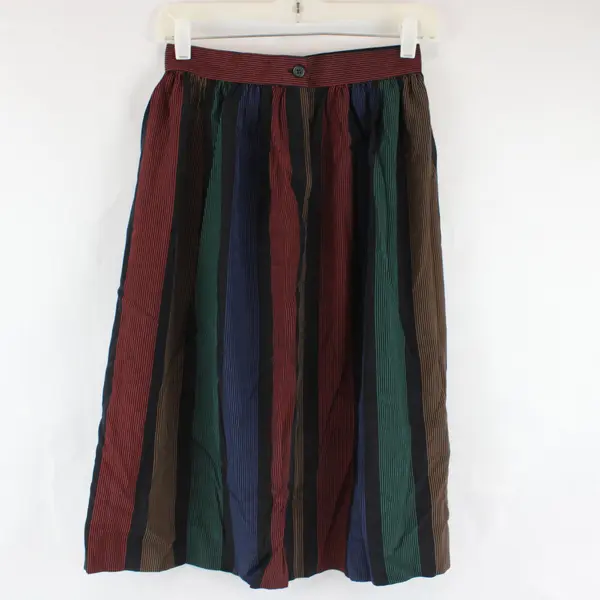 Vintage Jones New York Striped Flowy Skirt Womens Sz 8