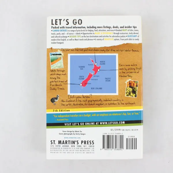 Let's Go: New Zealand 7th Edition 2006 Paperback Travel Guide