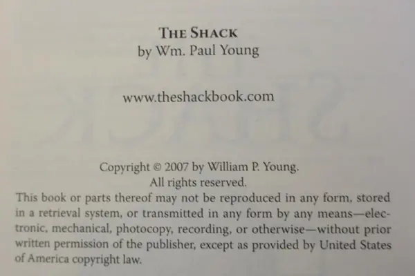 The Shack WM Paul Young 2007 Windblown Media Paperback Book