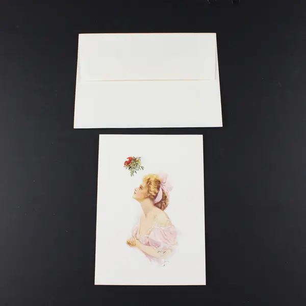 Set of 10 Harrison Fisher Society Anticipation Christmas Greeting Cards UNUSED