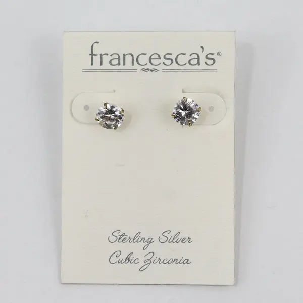 Francesca's Sterling Silver Cubic Zirconia Stud Earrings
