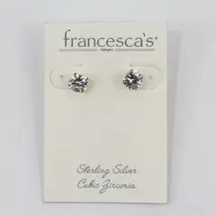 Francesca's Sterling Silver Cubic Zirconia Stud Earrings