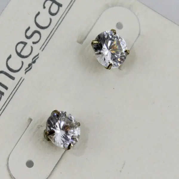 Francesca's Sterling Silver Cubic Zirconia Stud Earrings